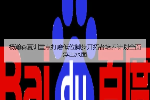 杨瀚森夏训重点打磨低位脚步开拓者培养计划全面浮出水面